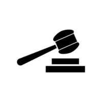 Judge gavel icon vector design template