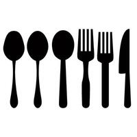 spoon and fork icon vector design template