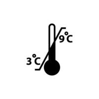 temperatura limitación embalaje icono vector diseño plantillas