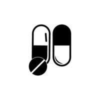 capsules and pills icon vector design template