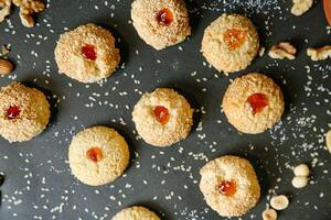 Abundant Assortment of Cookies and Nuts Adorn the Table photo