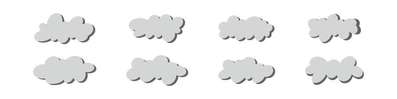 Cartoon cloud icon , fluffy shape. graphic designs and bubble like illustrations. Flat vector isolated on white background.