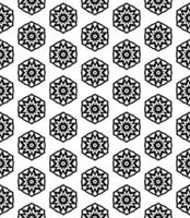 patrón abstracto sin costuras en blanco y negro. fondo y telón de fondo. diseño ornamental en escala de grises. vector