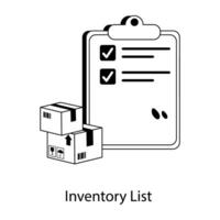 Trendy Inventory List vector