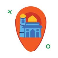 Trendy Mosque Location vector