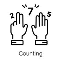 Trendy Counting Concepts vector