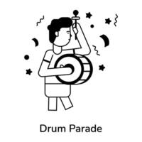 Trendy Drum Parade vector