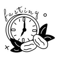 Trendy Fasting Time vector