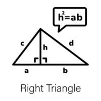 Trendy Right Triangle vector