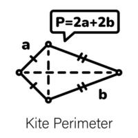 Trendy Kite Perimeter vector