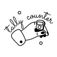 Trendy Tally Counter vector