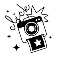 de moda hacer clic foto vector