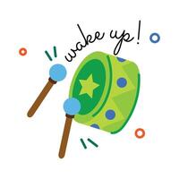 Trendy Wake Up vector