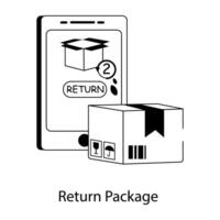 Trendy Return Package vector