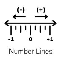 Trendy Number Lines vector
