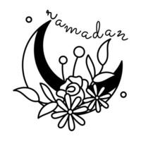Trendy Ramadan Crescent vector
