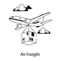 Trendy Air Freight vector