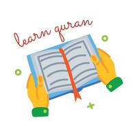 Trendy Learn Quran vector