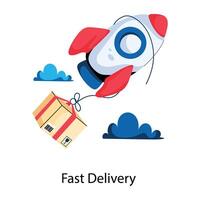Trendy Fast Delivery vector