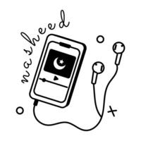 Trendy Islamic App vector