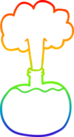 rainbow gradient line drawing of a cartoon experiment potions png