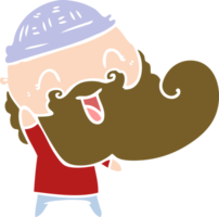 happy man with beard and winter hat png