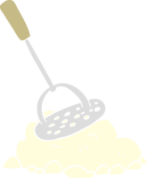 ilustración de color plano del machacador de papas png