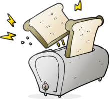 hand drawn cartoon toaster png