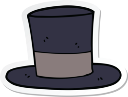 sticker of a cartoon top hat png