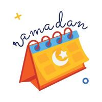 Trendy Ramadan Calendar vector