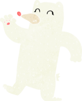 cartoon waving polar bear png