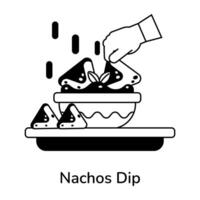 Trendy Nachos Dip vector