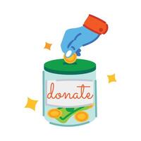 Trendy Donate Money vector