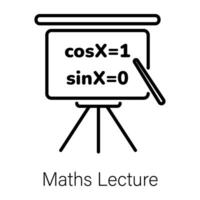 Trendy Maths Lecture vector