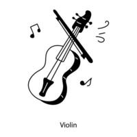 conceptos de violín de moda vector