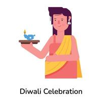 de moda diwali celebracion vector