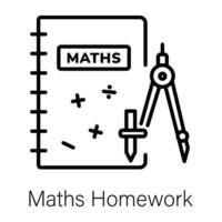 Trendy Maths Homework vector