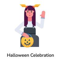 Trendy Halloween Celebration vector