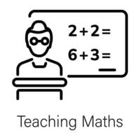 de moda enseñando matemáticas vector