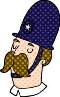 policial de desenho animado com bigode png