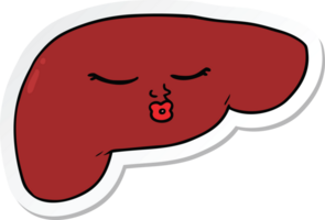 sticker of a cartoon pretty liver png