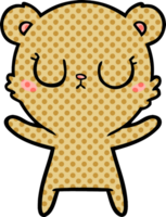 peaceful cartoon bear png