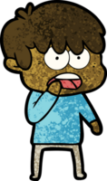 worried cartoon boy png