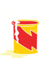 hand drawn quirky cartoon exploding oil can png