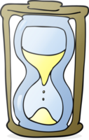 mano dibujado dibujos animados reloj de arena png