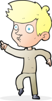 cartoon pointing boy png