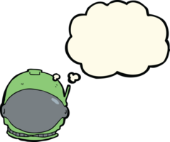 cartoon astronaut face with thought bubble png