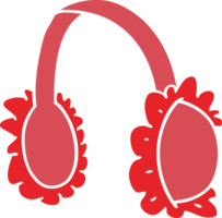 hand drawn cartoon doodle of pink ear muff warmers png