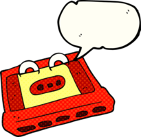 hand drawn comic book speech bubble cartoon cassette tape png