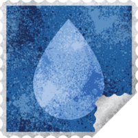 raindrop graphic square sticker stamp png